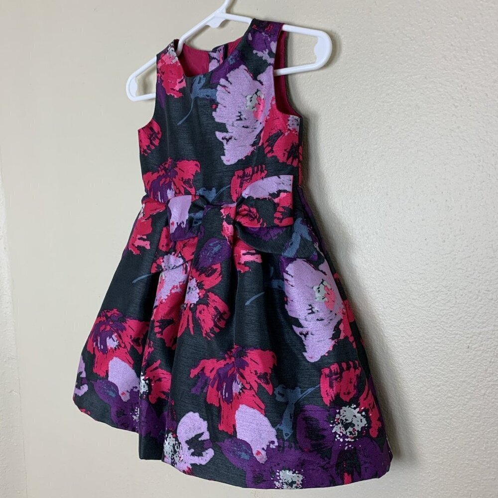 Gymboree Girls 6-12 Months Dress Pink Floral Tulle Bow Wedding Spring Party - Picture 4 of 11